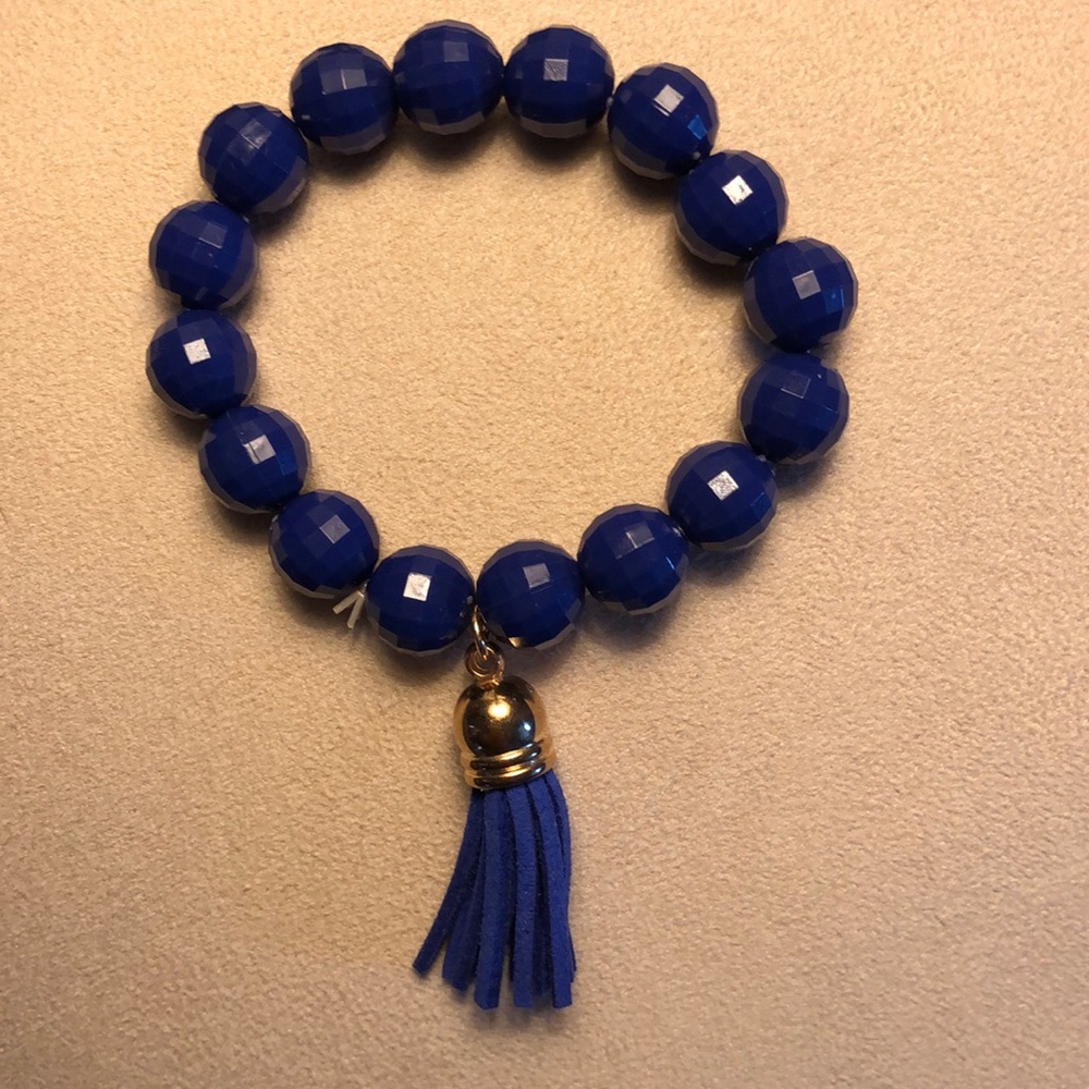 Bracelet with‎ Tassel Dark Blue